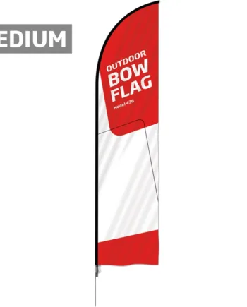 Udendørs Buet Flag  Medium  Inkl  Flag Og Jordspyd