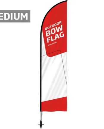 Udendørs Buet Flag Medium Inkl  Flag Og Screw Flag Base
