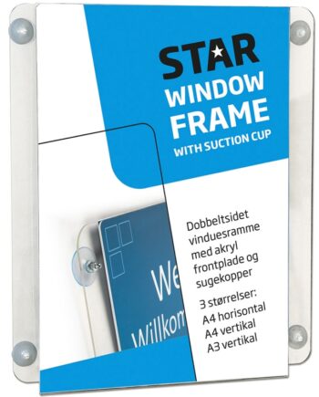 Vinduesramme Med Sugekopper  Dobbeltsidet  Vertikal