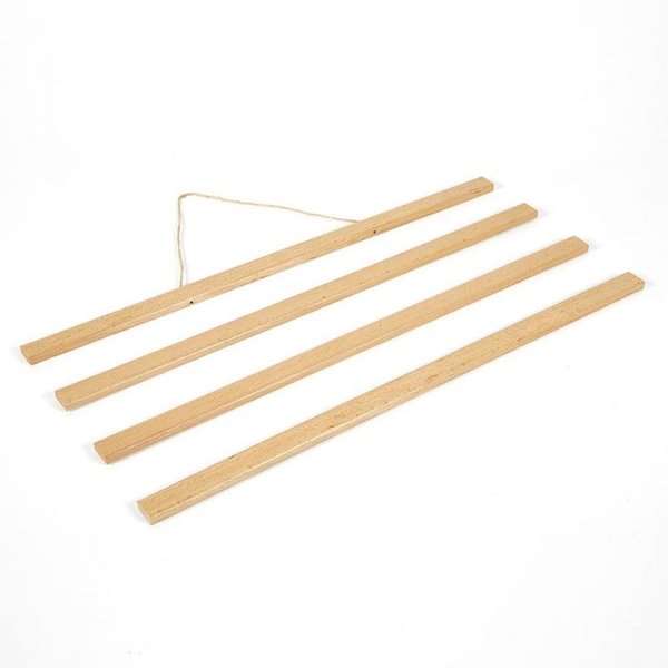 Wood Poster Hanger Lys Bøg Plakatliste Træ Magnetisk Sæt