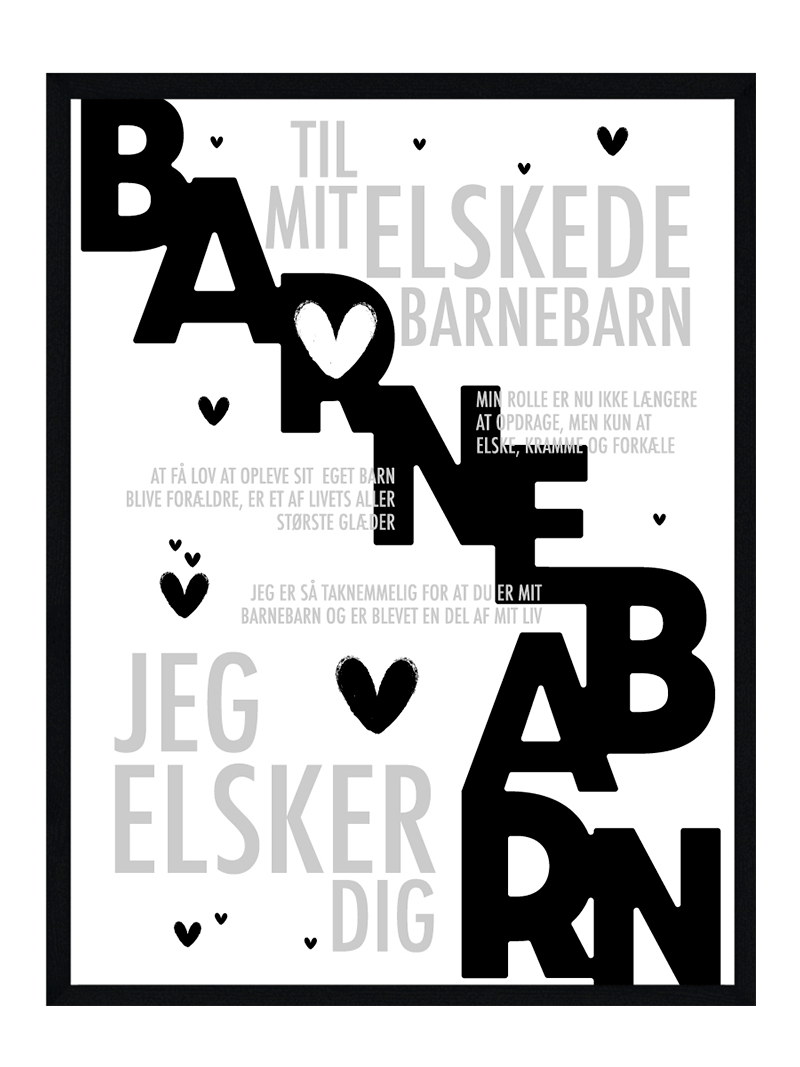 Barnebarn Plakat Personlig Plakat
