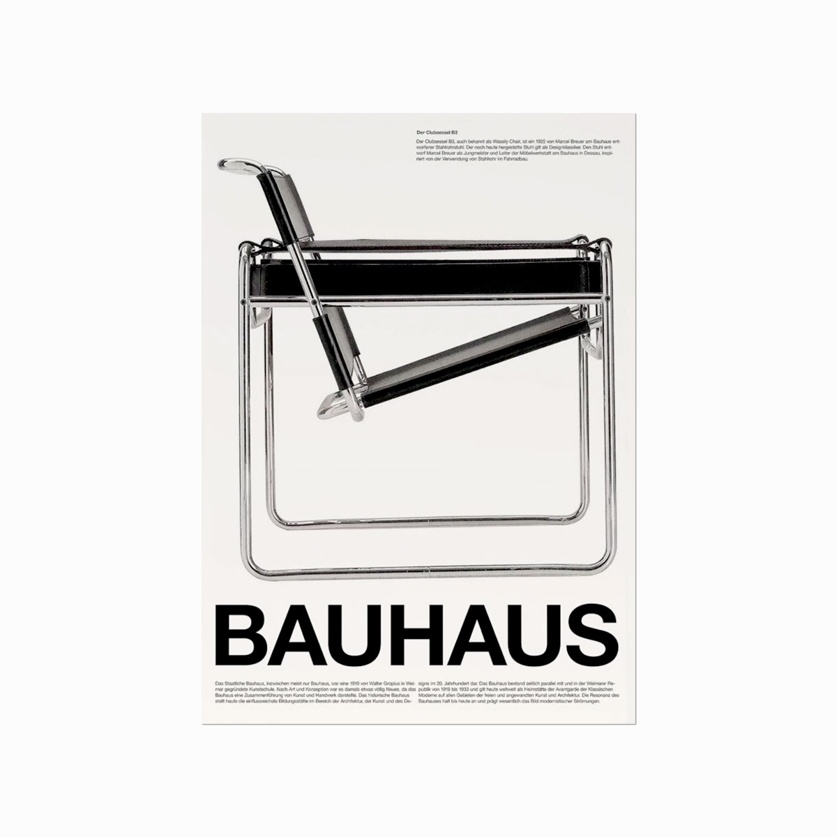 Bauhaus Plakat  The Chair  Clubsessel