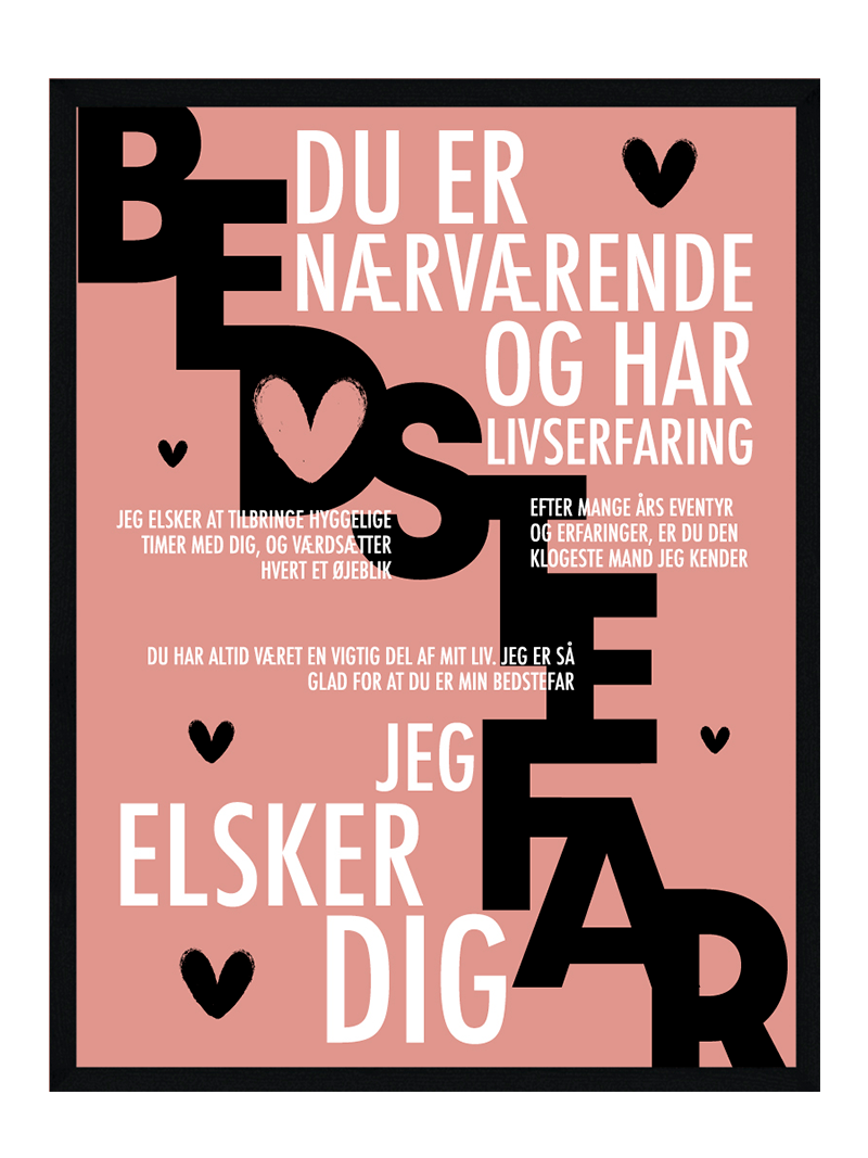 Bedstefar Plakat Personlig Plakat