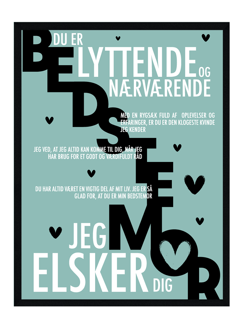 Bedstemor Plakat Personlig Plakat