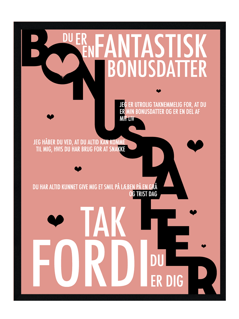 Bonusdatter Plakat Personlig Plakat