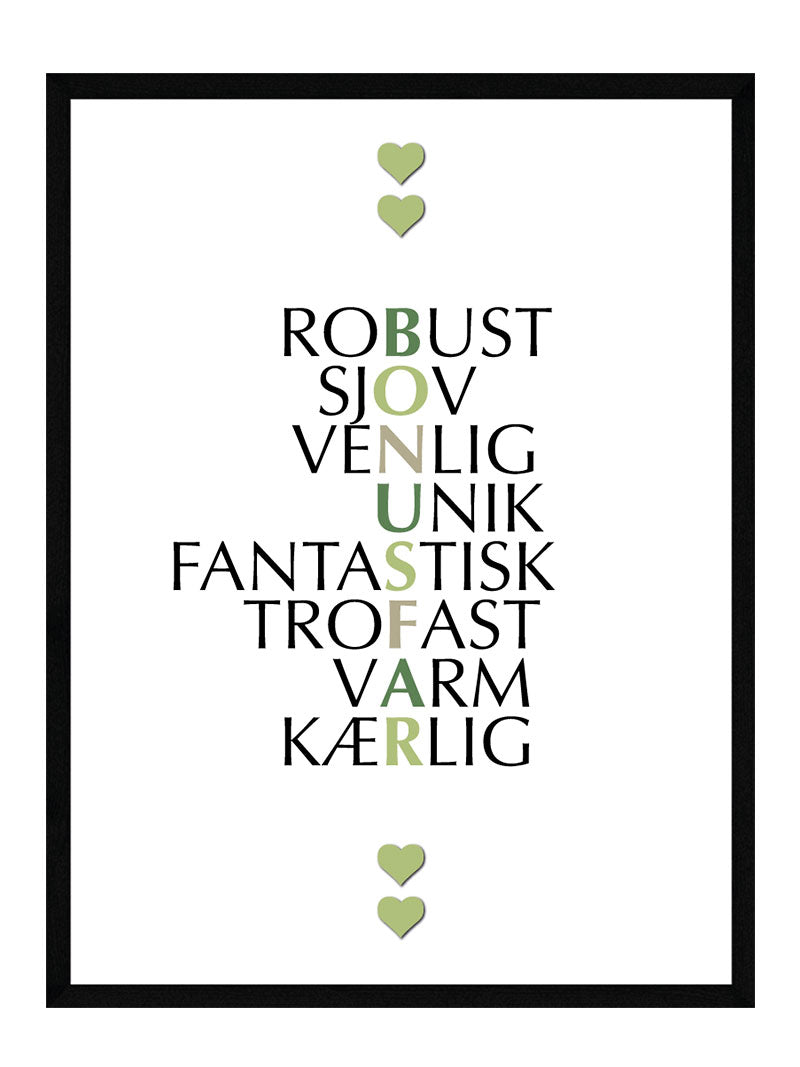 Bonusfar Citat Plakat