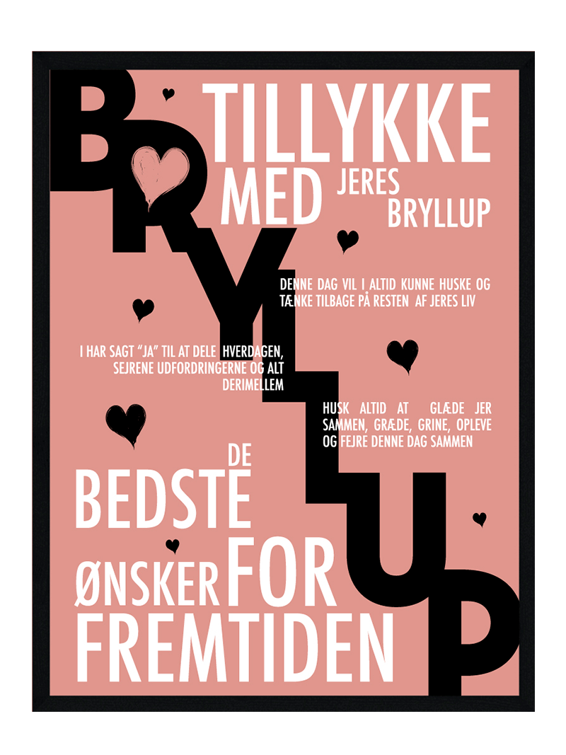 Bryllup Plakat Personlig Plakat