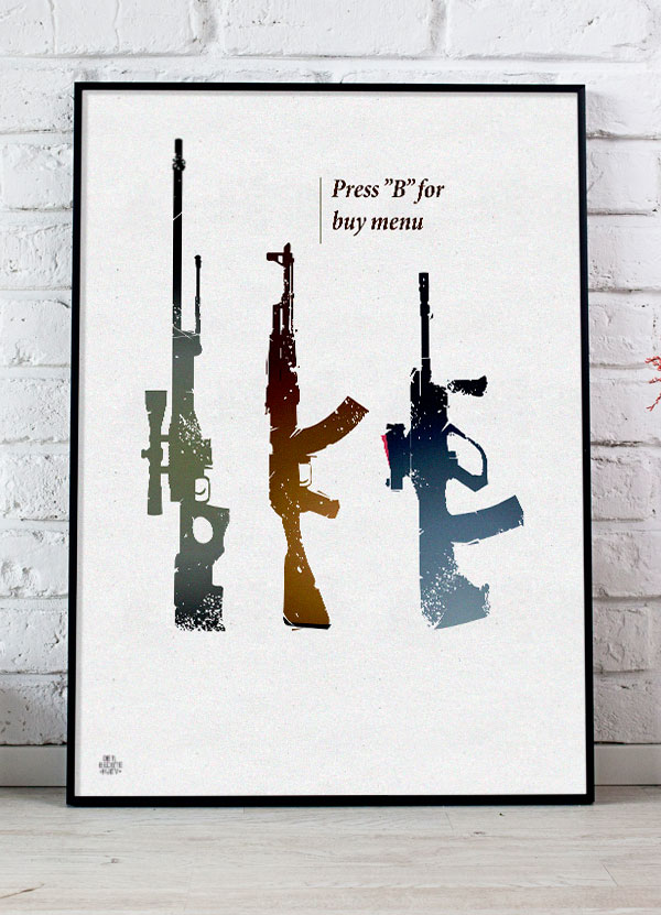 Csgo Gamer Plakat Press   29     21 Cm  A4  Kr  199 -