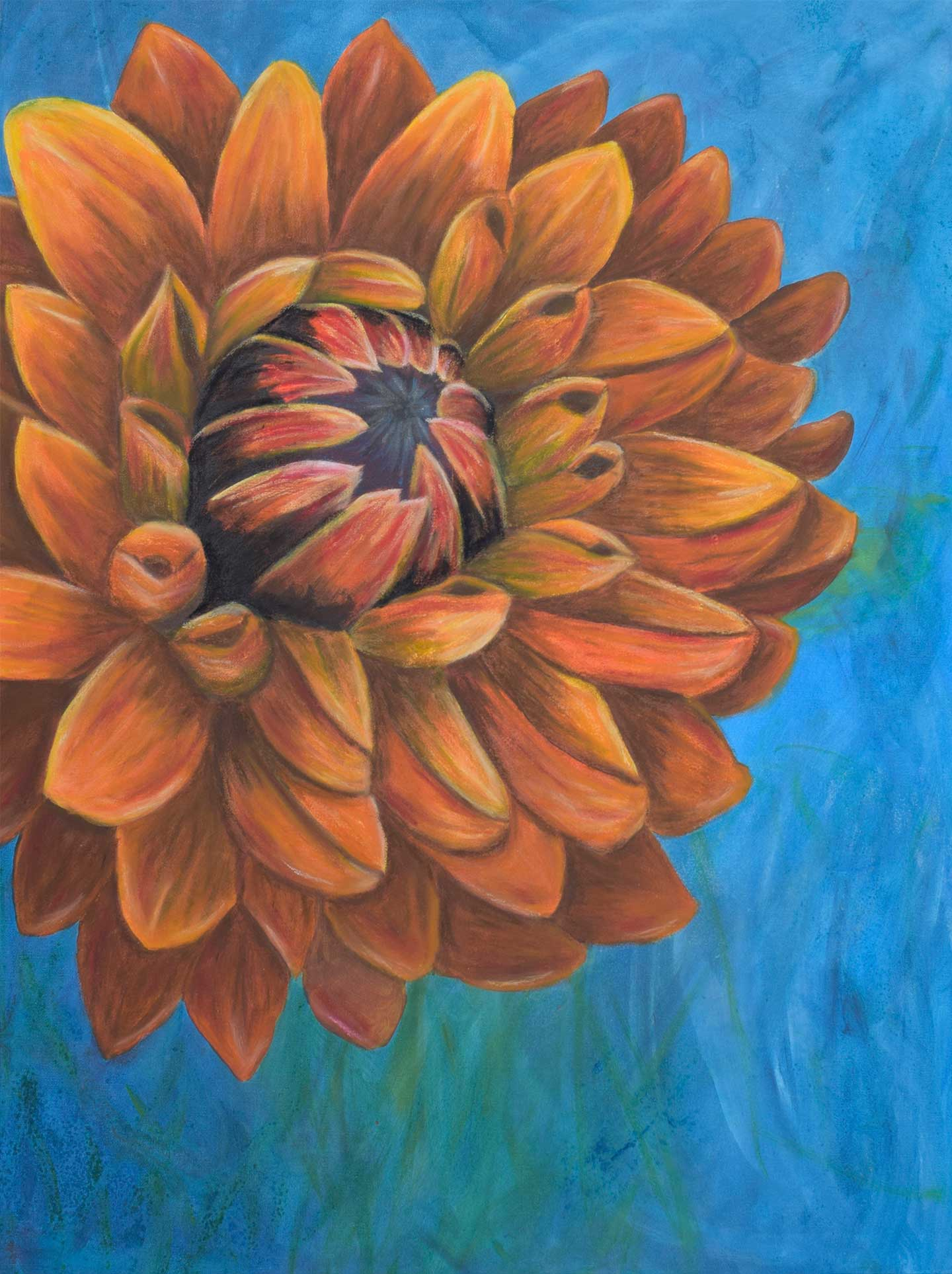 Dahlia Orange Af Birgit Thrane