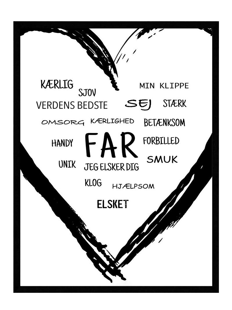 Far Hjerte Plakat