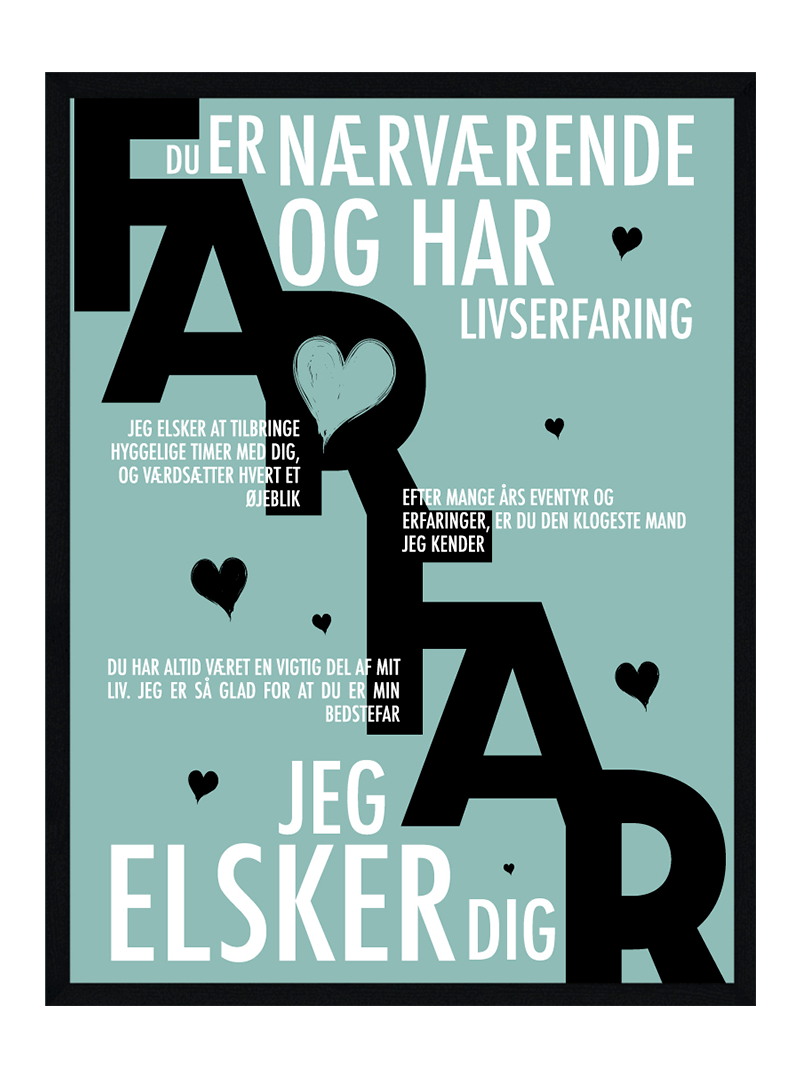 Farfar Plakat Personlig Plakat