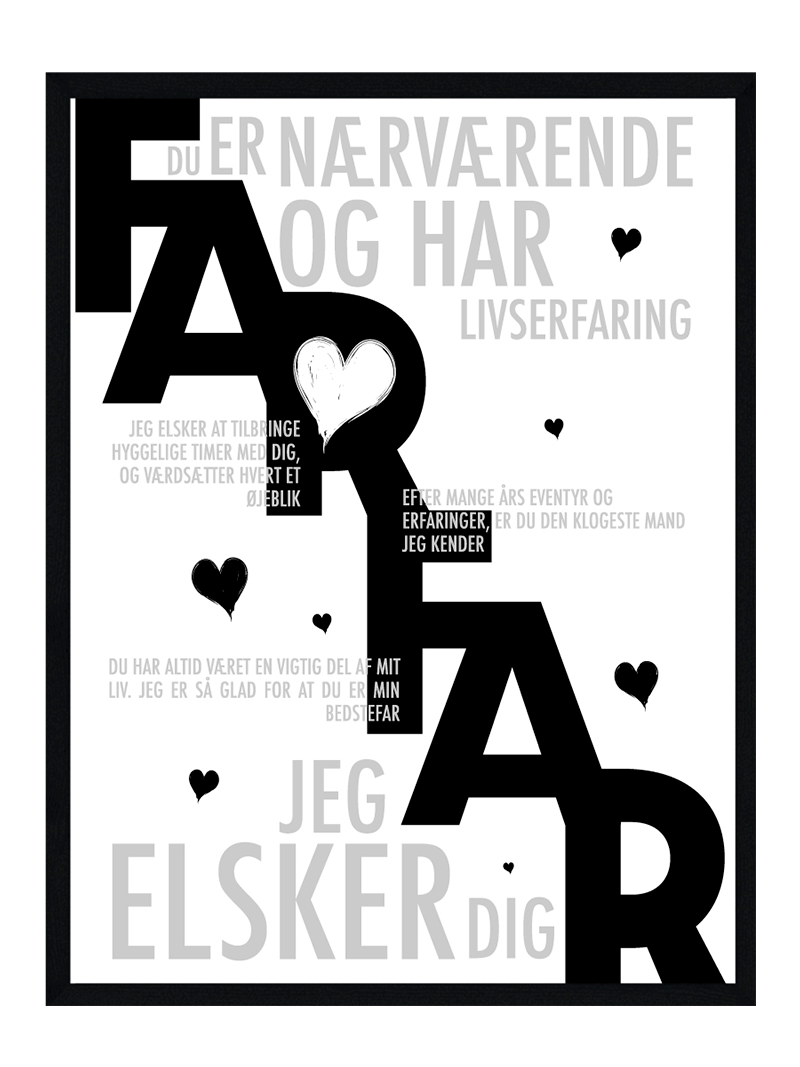 Farfar Plakat Personlig Plakat