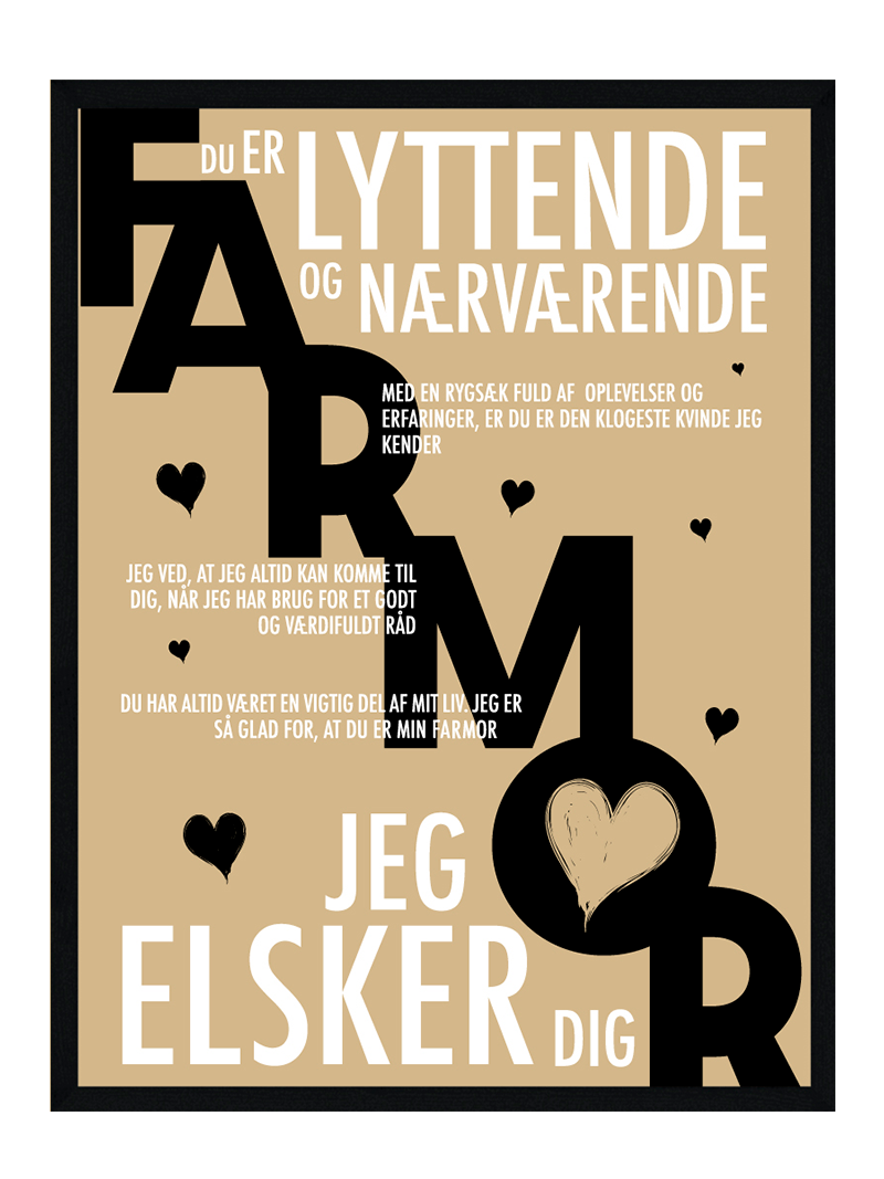 Farmor Plakat Personlig Plakat