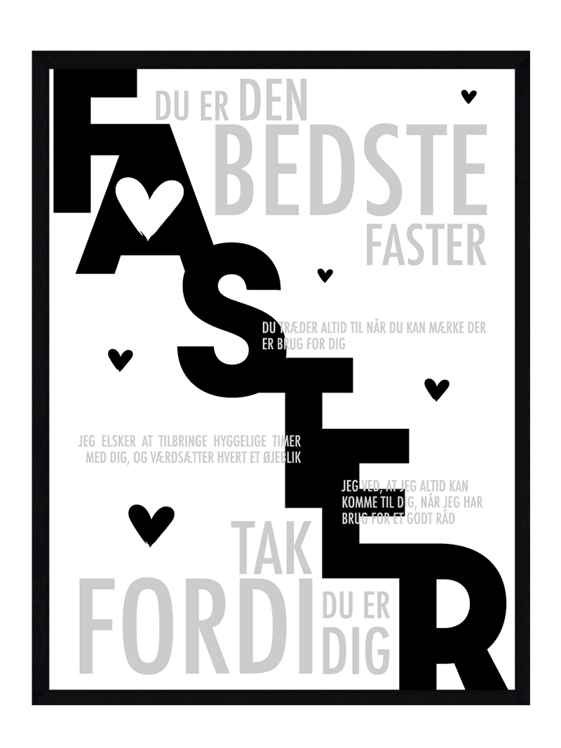 Faster Plakat Personlig Plakat