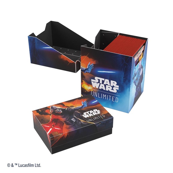 Gamegenic Deck Box: Star Wars: Shadows Of The Galaxy Unlimited Soft Crate Rey Kylo Ren