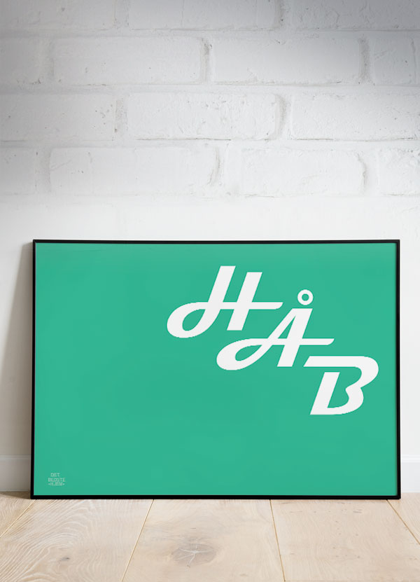 Håb-plakat Grøn  Vandret  29     21 Cm  A4  Kr  199 -