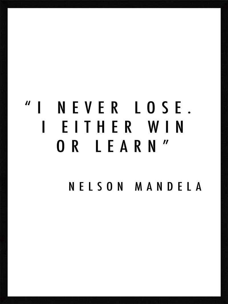 Never Loose Nelson Mandela Plakat