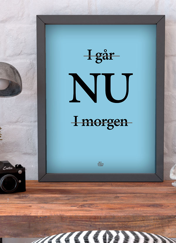 Igår  Nu    Morgen-plakat  Blå  21   29    A4  Kr  199 -