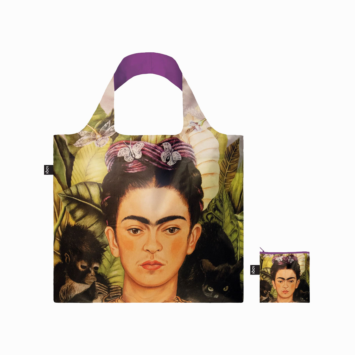 Indkøbsnet  Frida Kahlo  Self Portrait With Hummingbird