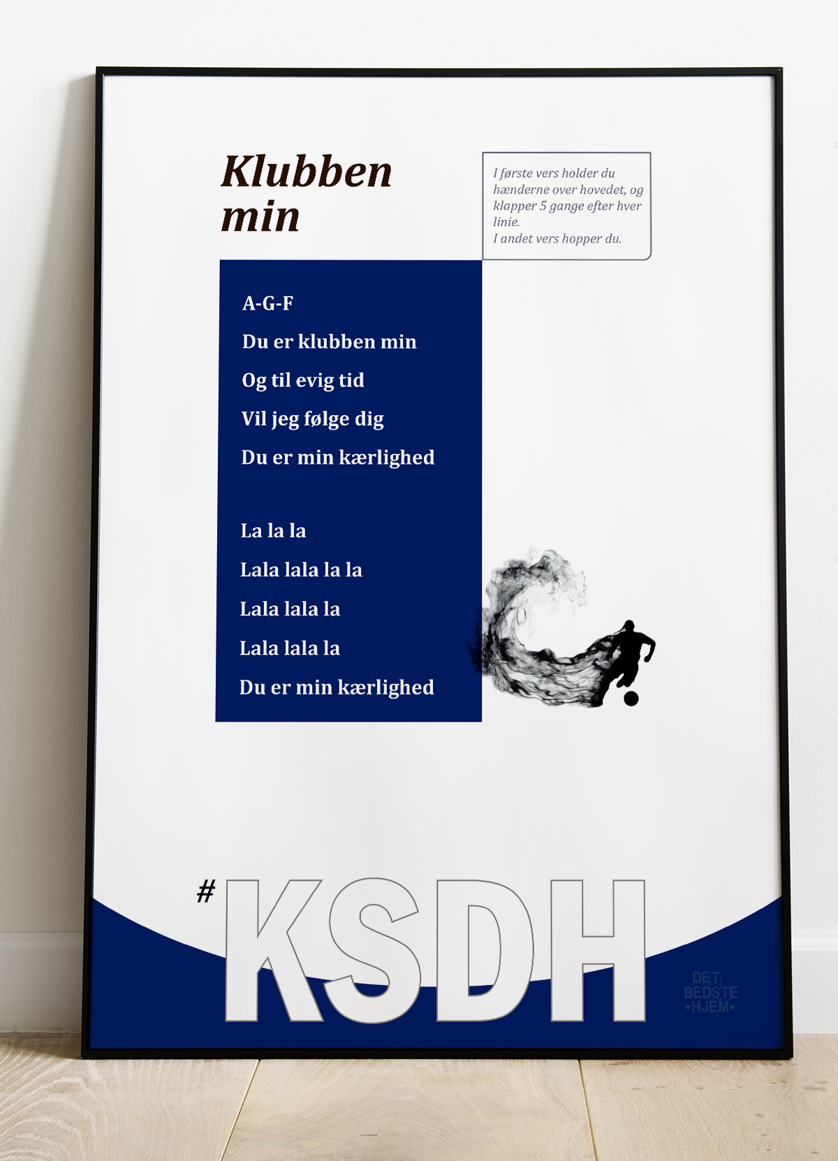 Kom Så De Hviiie-fansang-plakat Klubben Min 21   29    A4  Kr  199 -