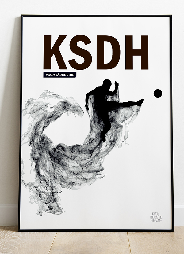 Kom Så De Hviiie-spark-fodboldplakat 21   29    A4  Kr  199 -