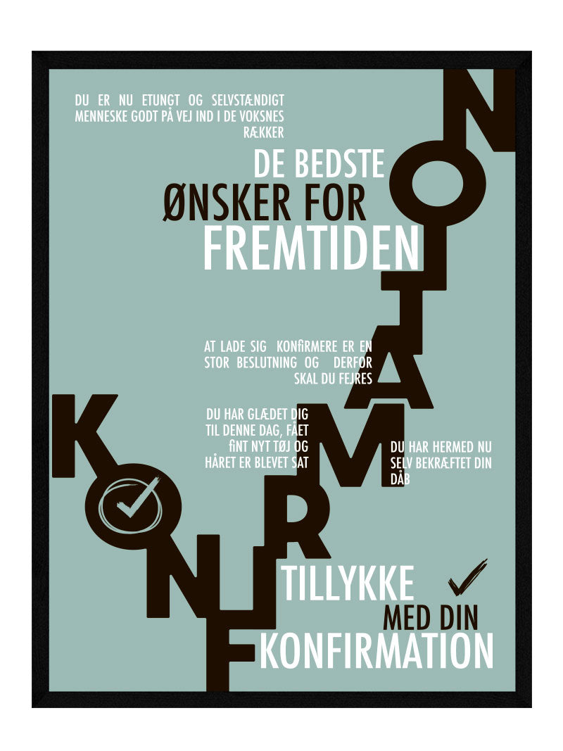 Konfirmand Plakat Personlig Plakat