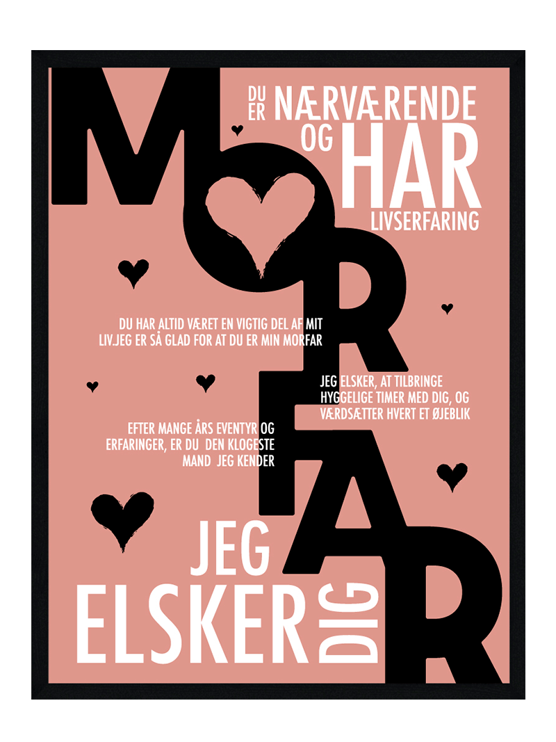 Morfar Plakat Personlig Plakat