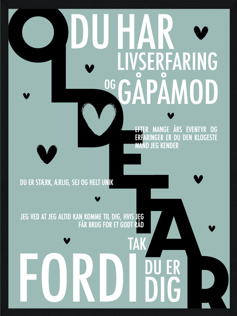 Oldefar Plakat Personlig Plakat