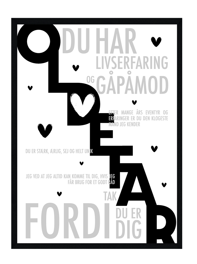 Oldefar Plakat Personlig Plakat