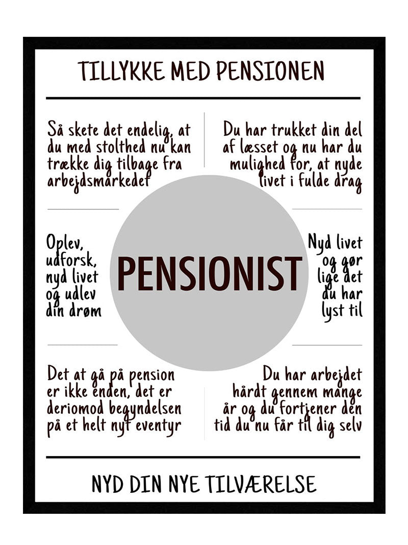 Pensionist Plakat
