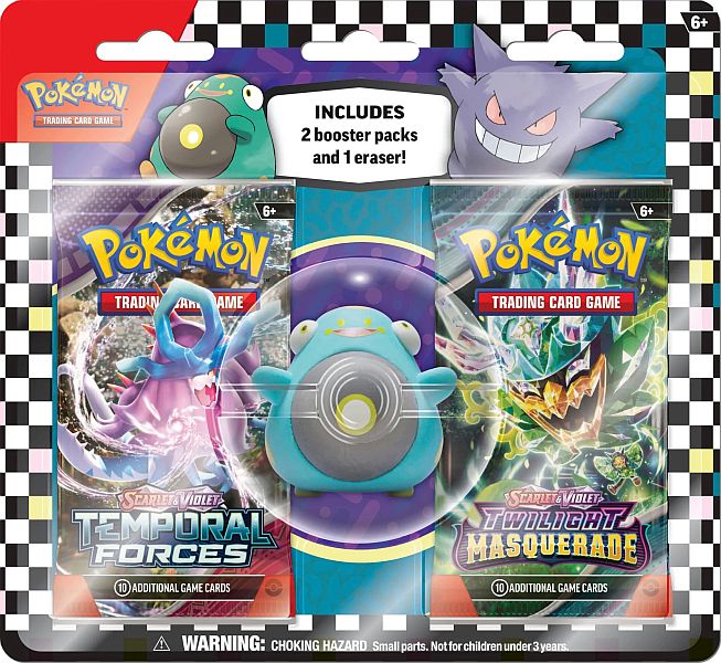 Pokemon Blister Pack Back To School 2024 Eraser Blister Pack: Bellibolt   Booster Pakker   Viskel 195 166 Der