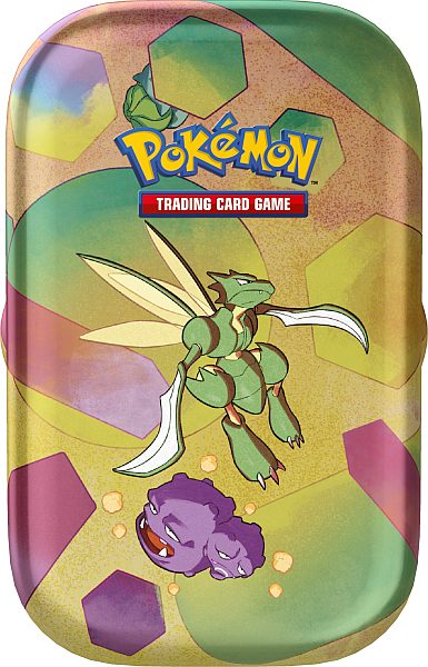 Pokemon Tin Kasse 2023 Fall Scarlet   Violet: 151 Mini Tin: Scyther    Boosters     195 184 Nt