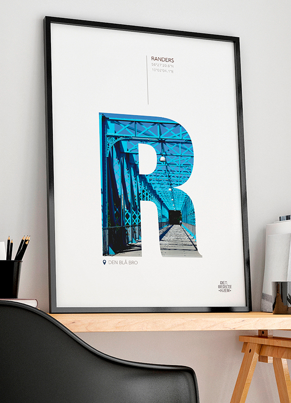 Randers-plakat Den Blå Bro 21   29    A4  Kr  199 -