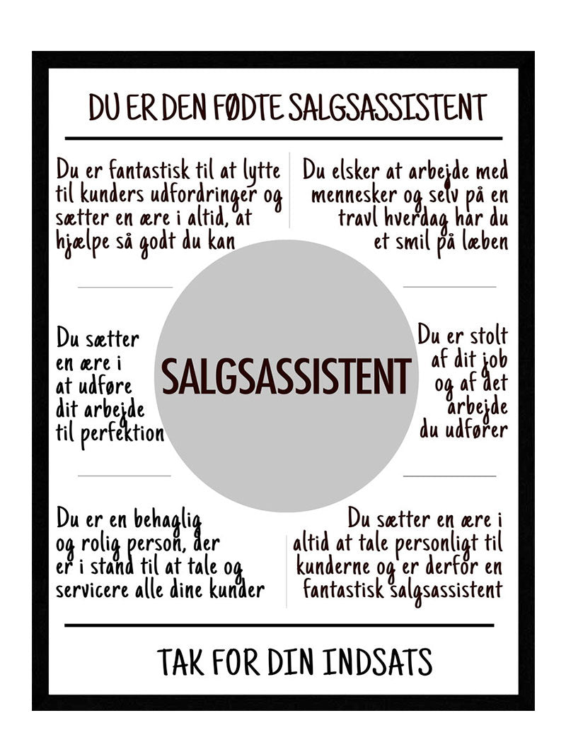 Salgsassistent Plakat