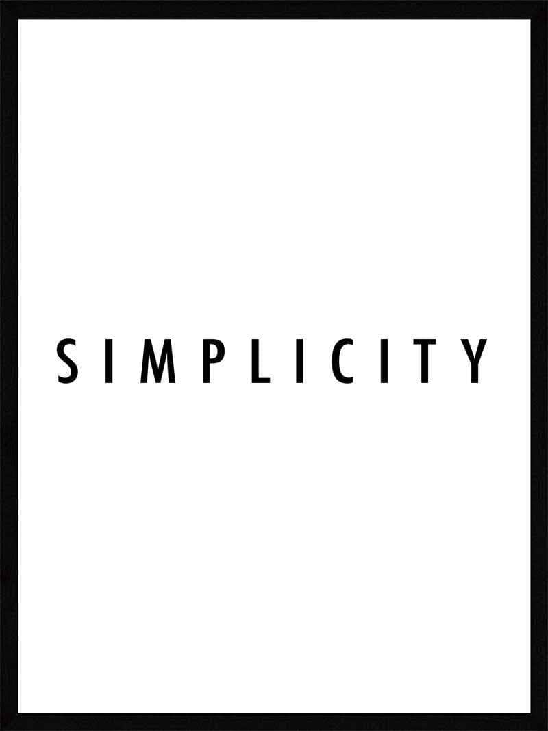 Simplicity Plakat