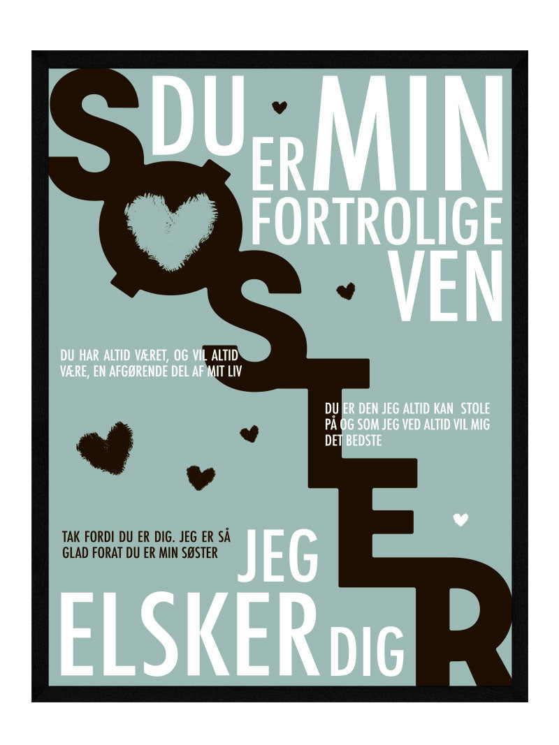 Søster Plakat Personlig Plakat