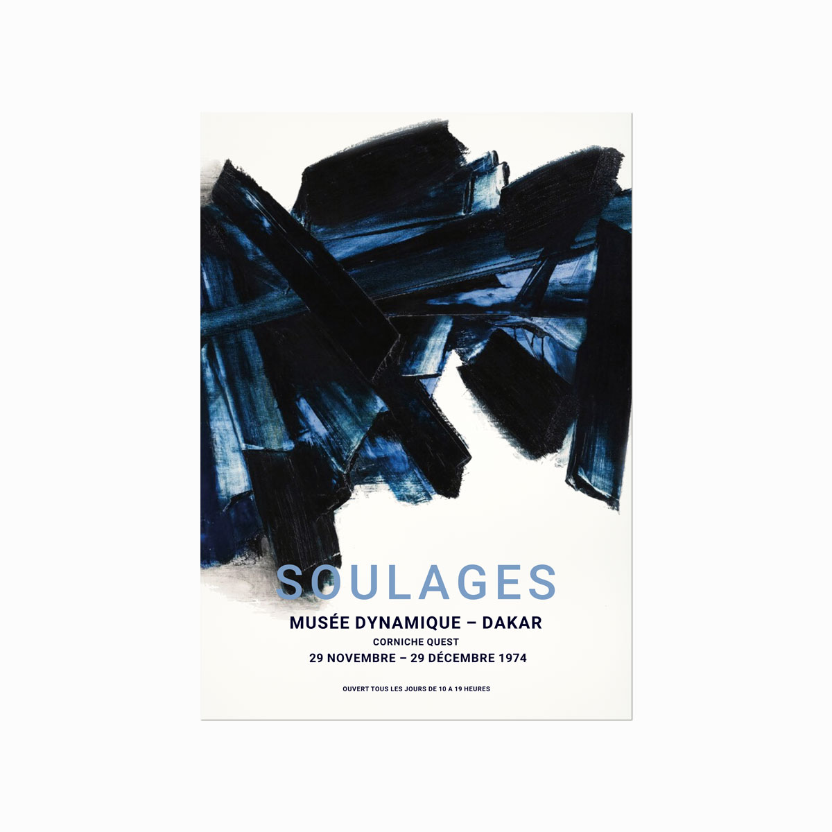 Soulages Plakat 02  Le Musée Dynamique De Dakar