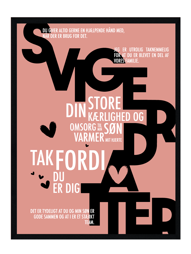Svigerdatter Plakat Personlig Plakat