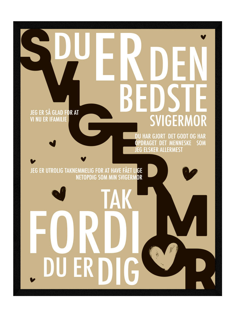 Svigermor Plakat Personlig Plakat