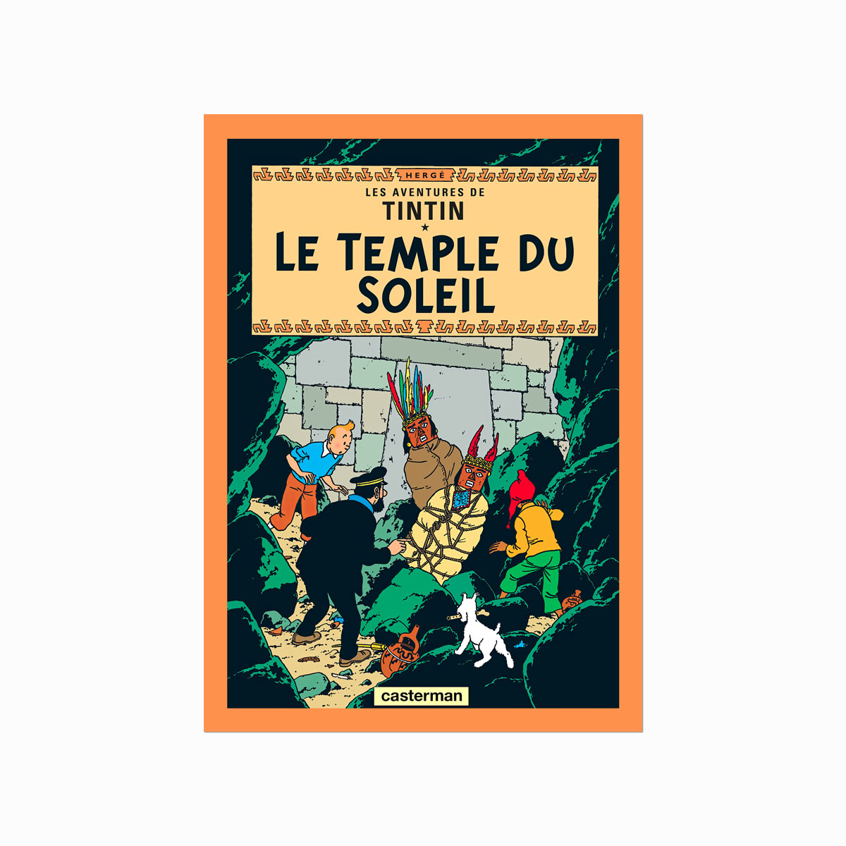 Tintin Plakat  Le Temple Du Soleil  1949
