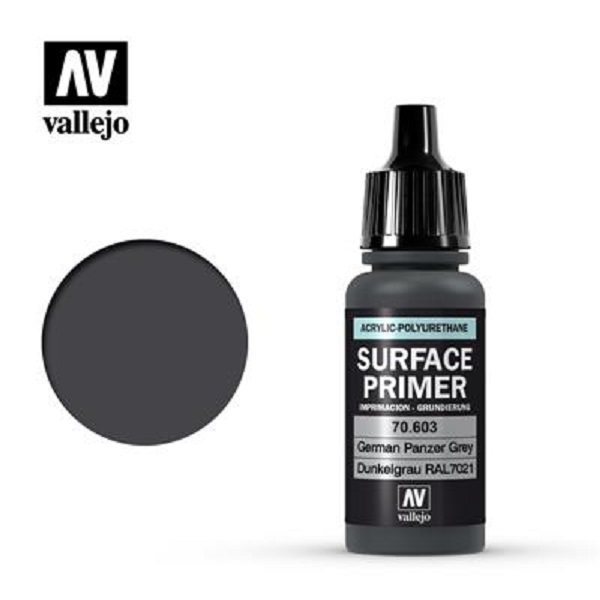 Vallejo Primer  Acrylic-polyurethane : German Panzer Grey Ral7021  17 Ml