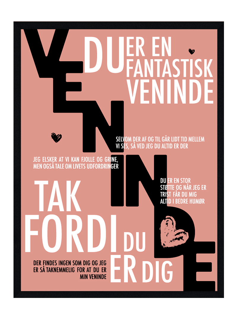 Veninde Plakat Personlig Plakat