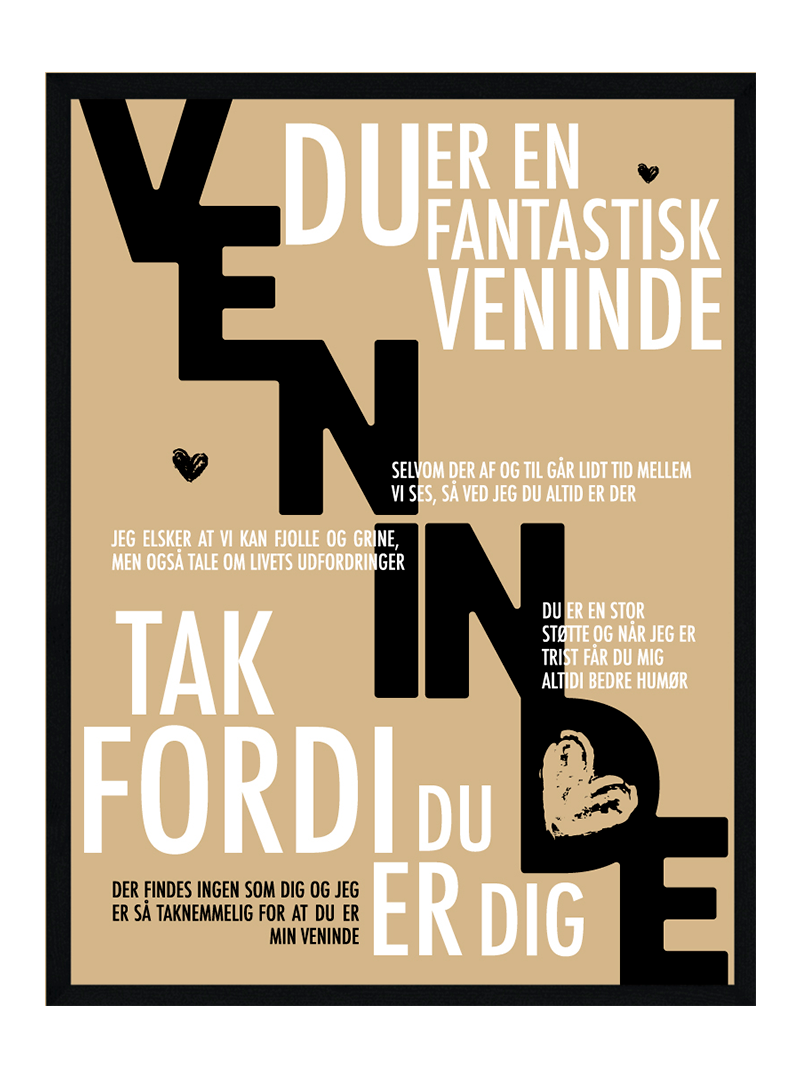 Veninde Plakat Personlig Plakat