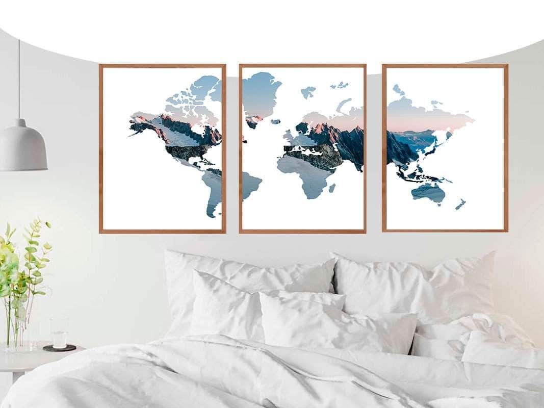 Verdenskort Plakat     Dele Top Of The World