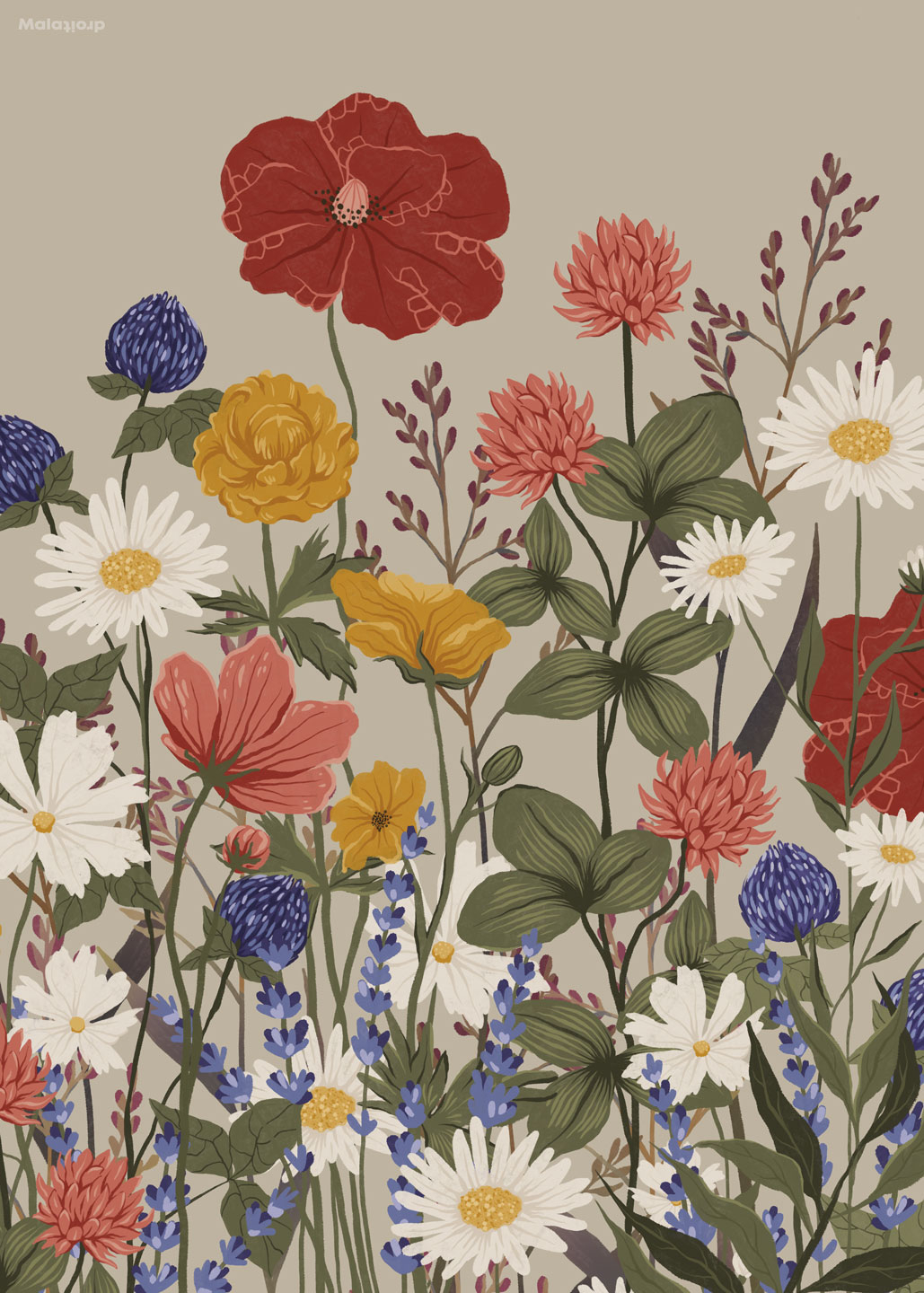 Vilde Blomster Lys Af Maladroit