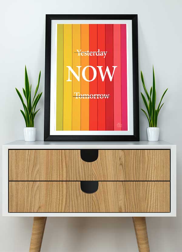 Yesterday  Now  Tomorrow-plakat  Farverig  21   29    A4  Kr  199 -