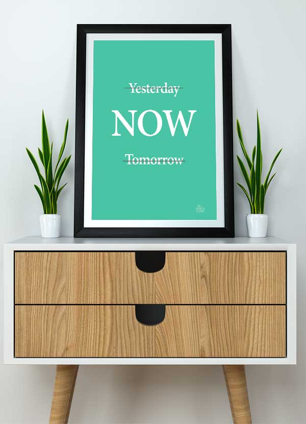 Yesterday  Now  Tomorrow-plakat  Grøn  21   29    A4  Kr  199 -