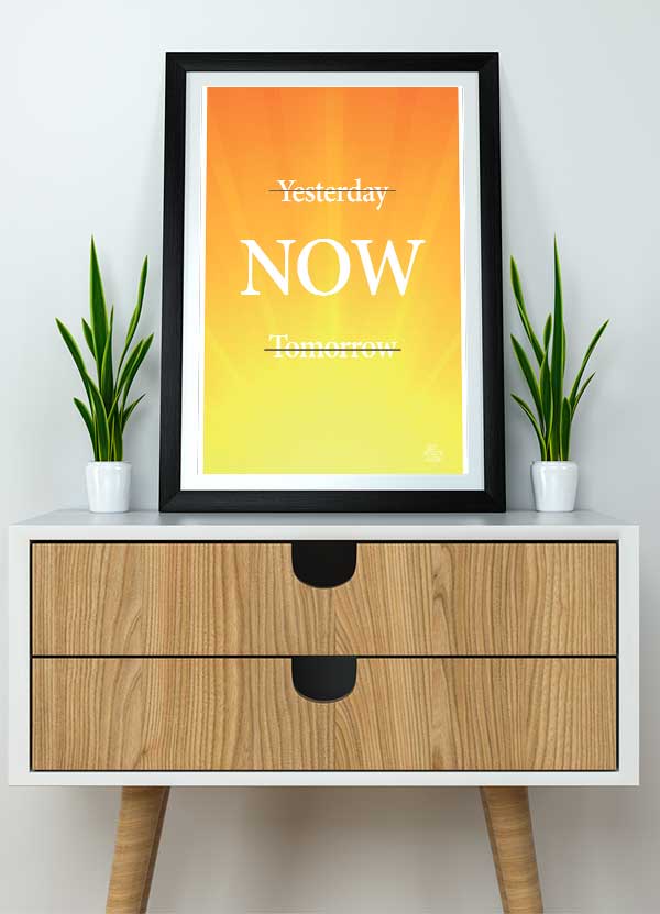 Yesterday  Now  Tomorrow-plakat  Gul  21   29    A4  Kr  199 -