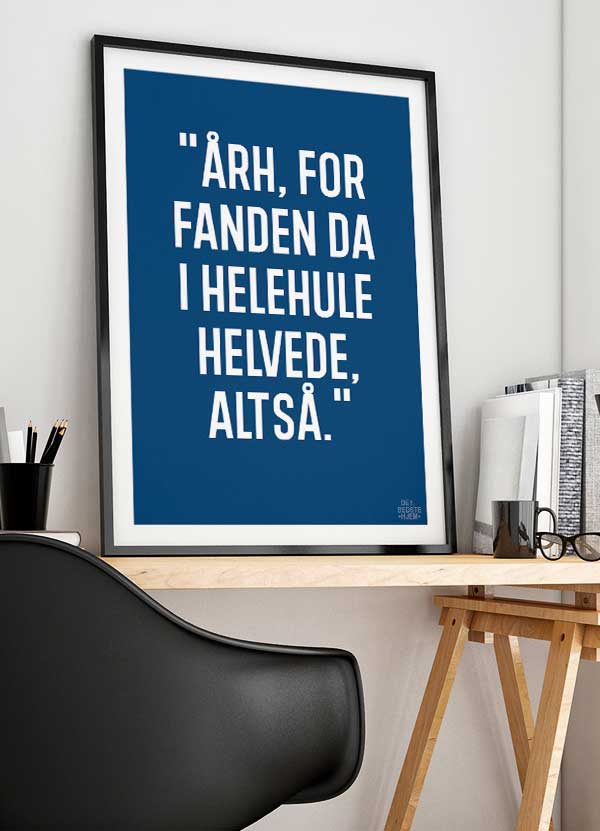 årh For Fanden-plakat  Blå  21   29    A4  Kr  199 -