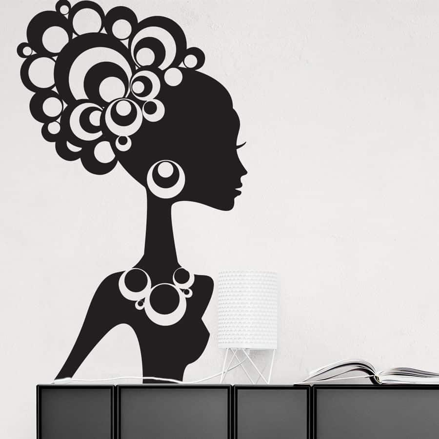 Afrikansk Kvinde Wallsticker